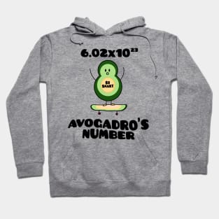 Funny Chemistry Joke Avogadros Number on Skateboard So Smart Avocado Puns Hoodie